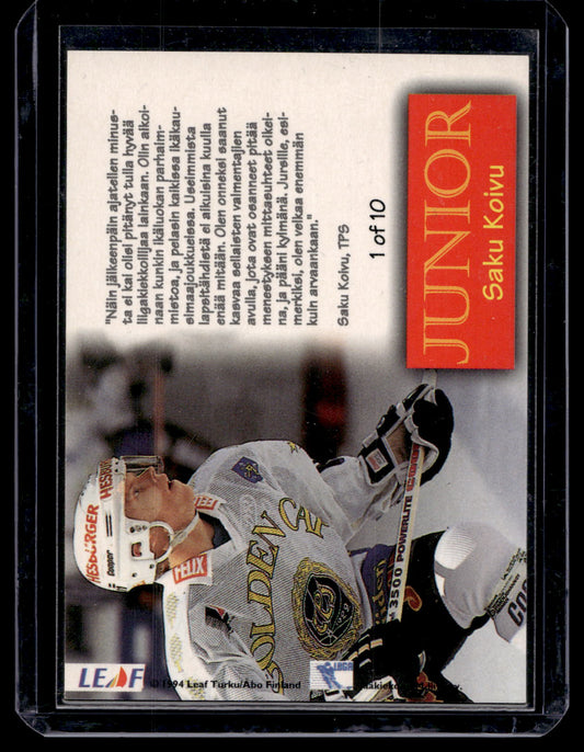 1994-95 SISU - Junior - Saku Koivu #1