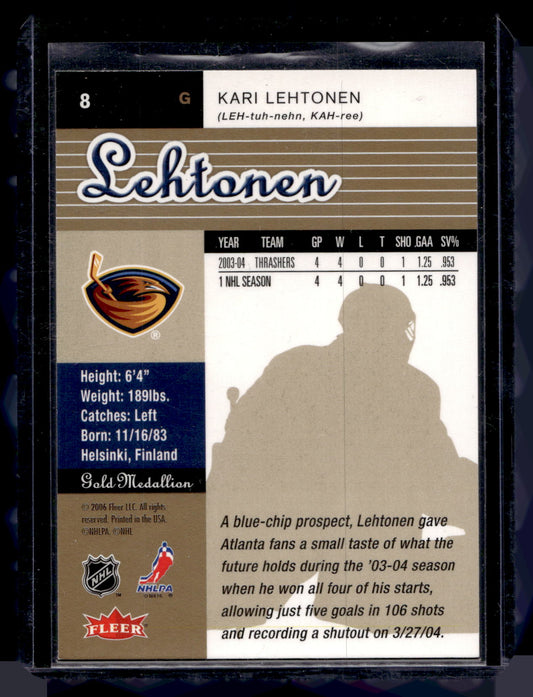2005-06 Fleer Ultra - Gold Medallion - Kari Lehtonen #8