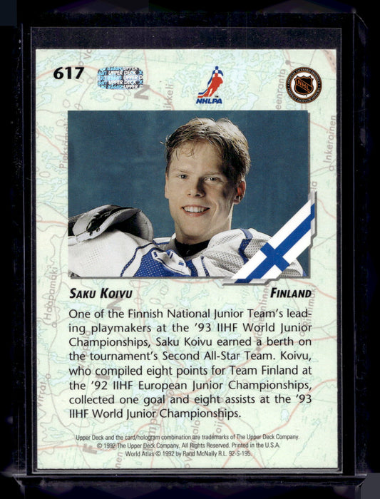1992-93 Upper Deck - World Juniors Championships - Saku Koivu #617 RC
