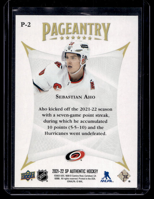 2021-22 Upper Deck SP Authentic - Pageantry - Sebastian Aho #P-2