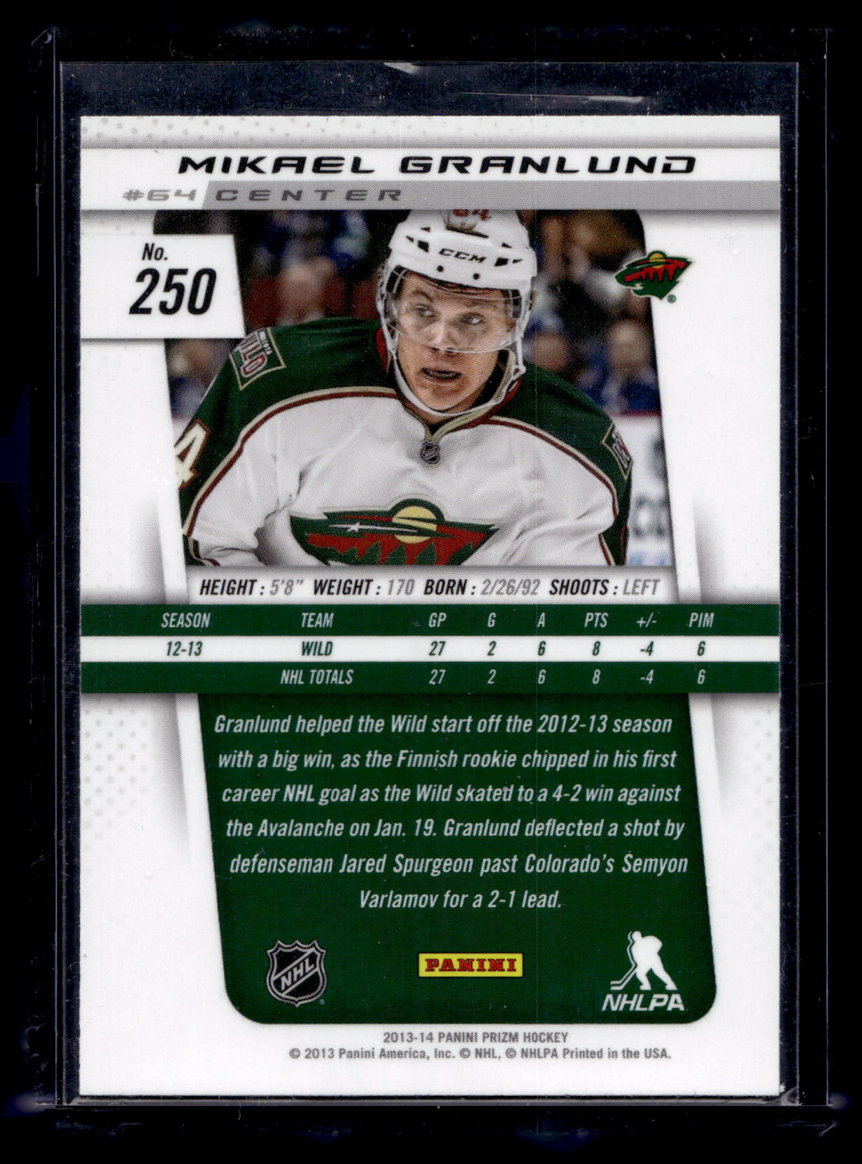 2013-14 Panini Prizm - Mikael Granlund #250 RC