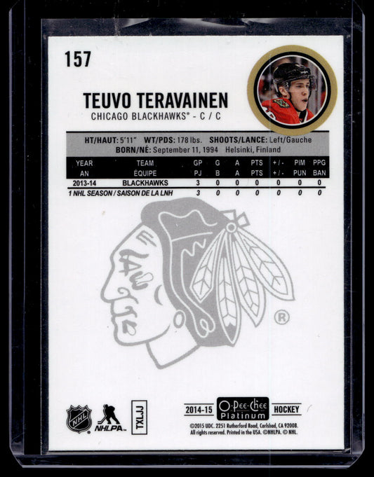 2014-15 Upper Deck OPC Platinum - Teuvo Teravainen #157 RC