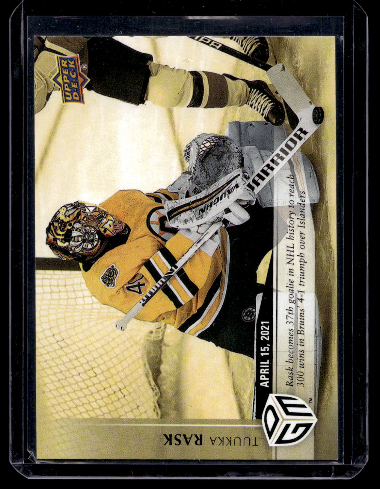 2020-21 Upper Deck Game Dated Moments - Gold - Tuukka Rask #40