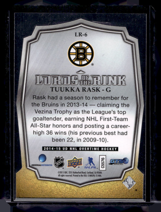 2014-15 Upper Deck Overtime - Lords of the Rink - Tuukka Rask #LR-6