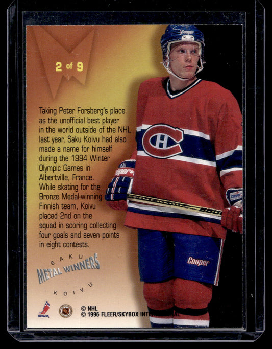 1995-96 Fleer Metal - Metal Winners - Saku Koivu #2
