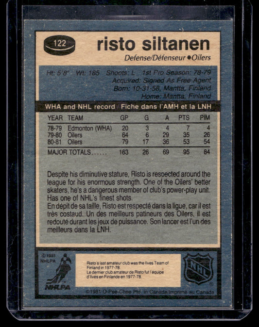 1981-82 O-Pee-Chee - Risto Siltanen #122