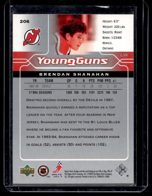 2004-05 Upper Deck - Young Guns Legend - Brendan Shanahan #206