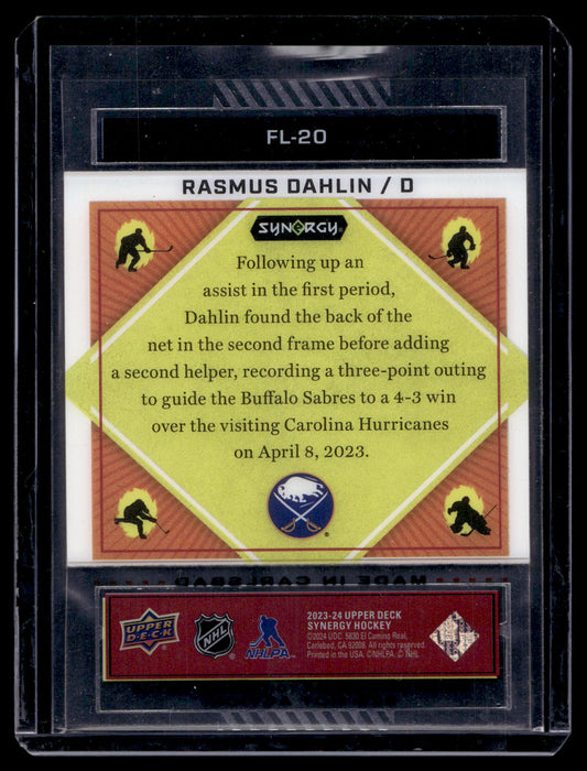 2023-24 Upper Deck Synergy - Flammable! - Rasmus Dahlin #FL-20