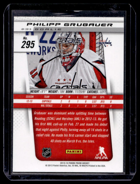 2013-14 Panini Prizm -  Philipp Grubauer #295 RC