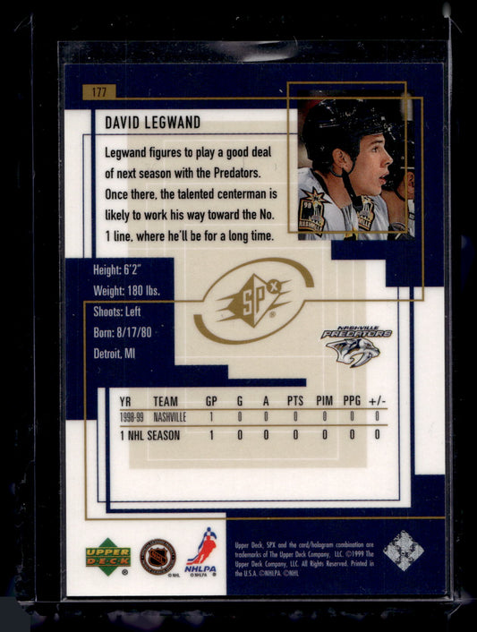 1999-00 Upper Deck SPx - David Legwand #177 /1999