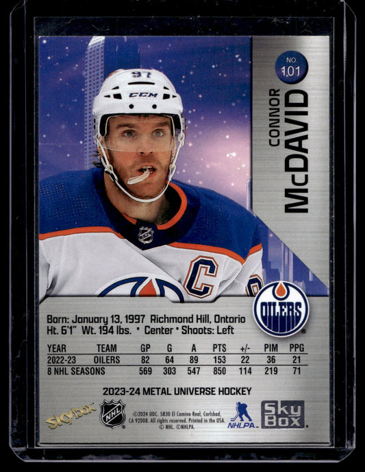2023-24 Upper Deck Skybox Metal Universe - Stars - Connor McDavid #101