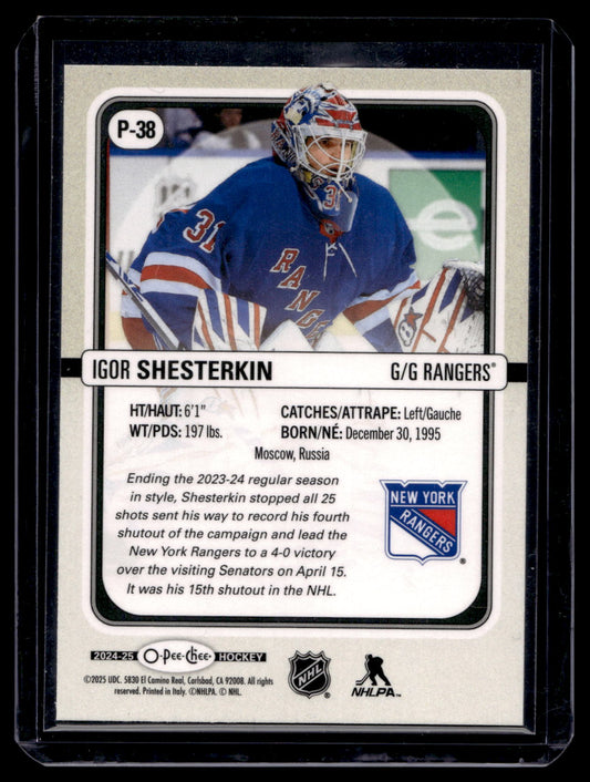 2024-25 O-Pee-Chee - Premier - Igor Shesterkin #P-38