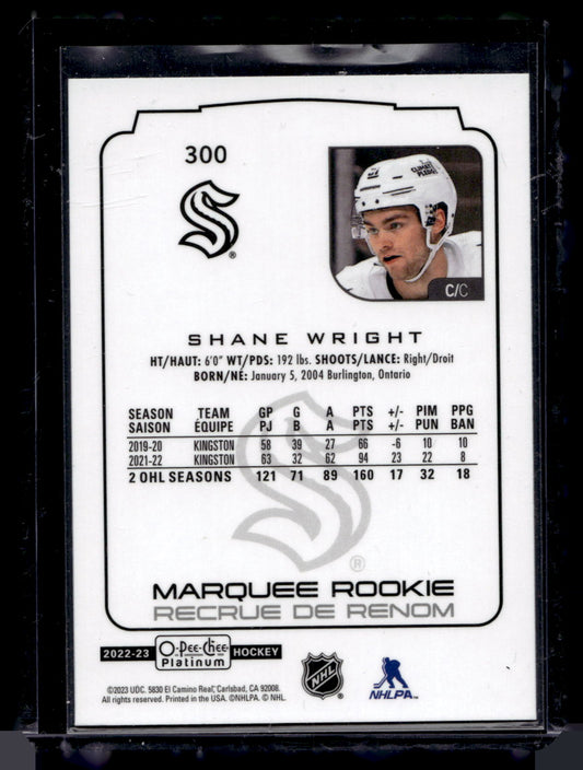 2022-23 Upper Deck OPC Platinum - Marquee Rookies - Shane Wright #300 RC