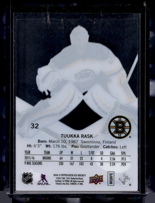 2016-17 Upper Deck Ice - Tuukka Rask #32