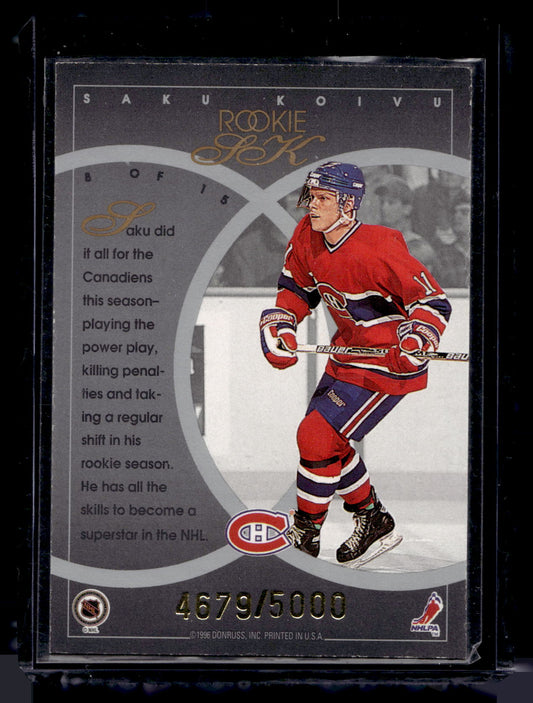 1995-96 Donruss Elite - Rookies - Saku Koivu #8 /5000