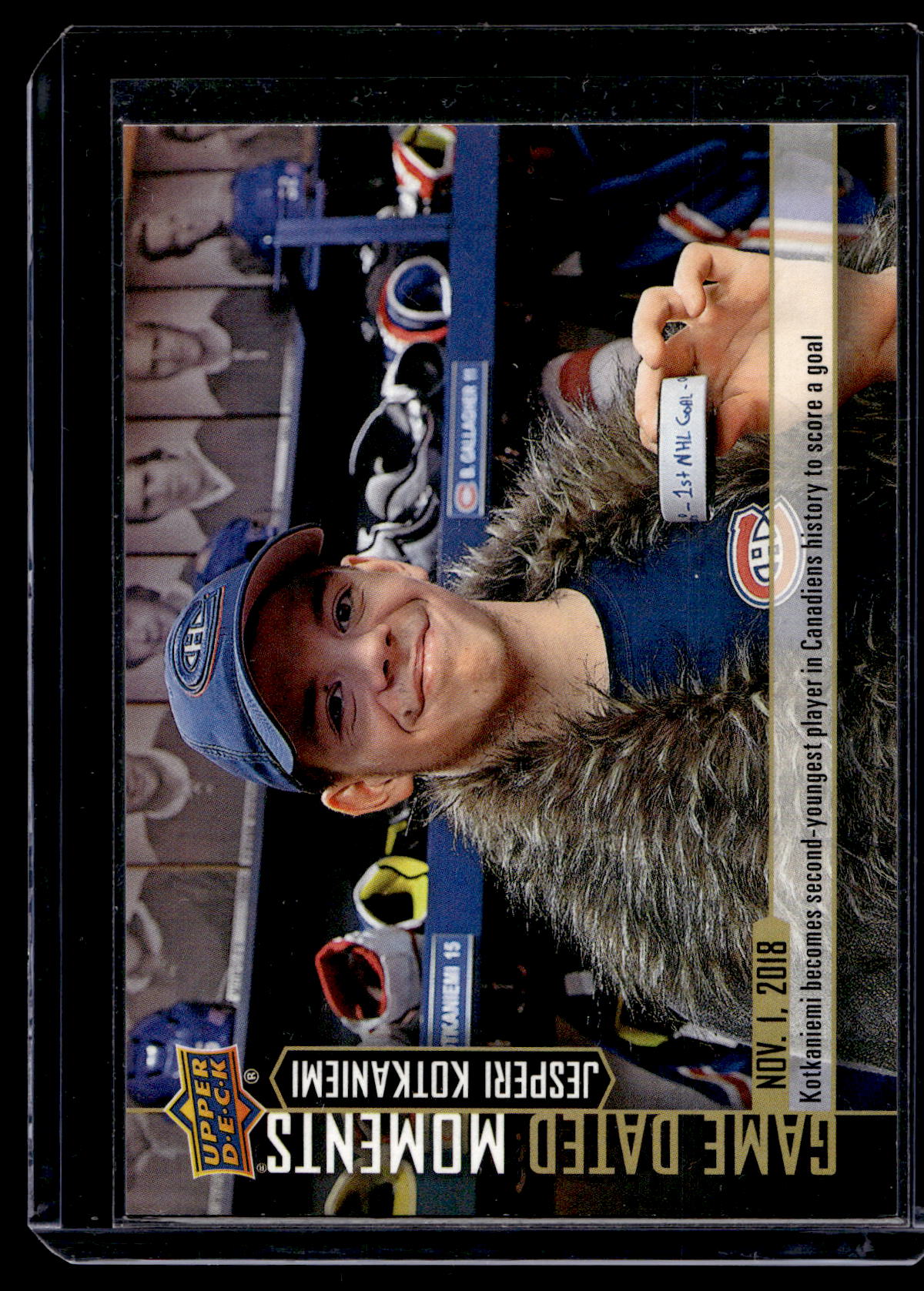 2018-19 Upper Deck Game Dated Moments - Jesperi Kotkaniemi #14 RY