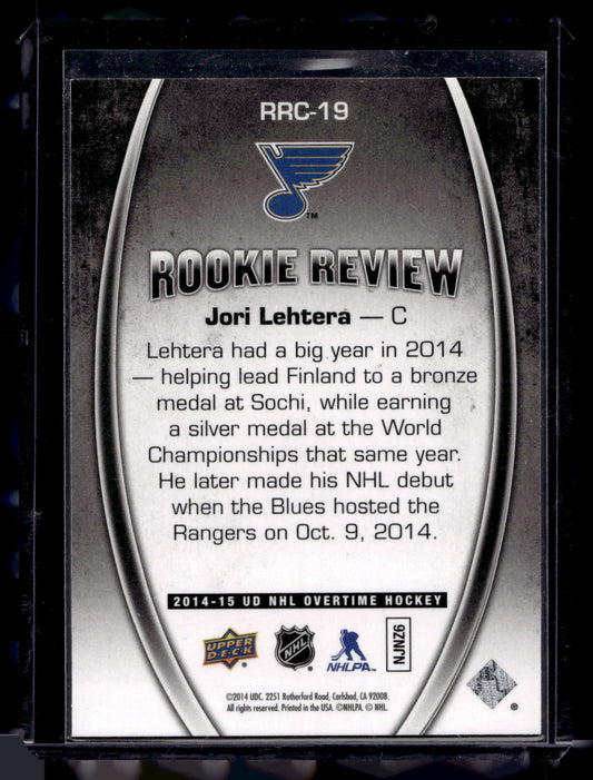 2014-15 Upper Deck Overtime - Rookie Review - Jori Lehtera #RRC-19 RY