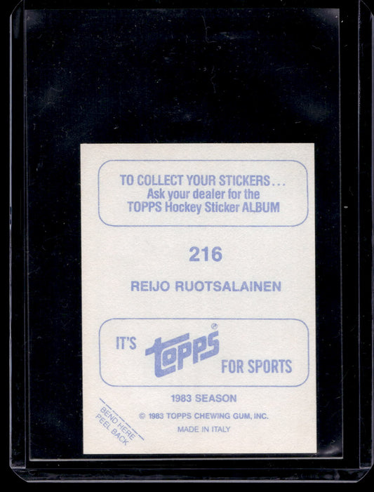 1983-84 Topps Album Stickers - Reijo Ruotsalainen #216