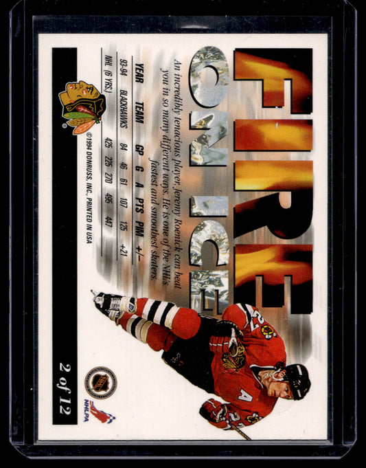 1994-95 Leaf - Fire on Ice - Jeremy Roenick #2