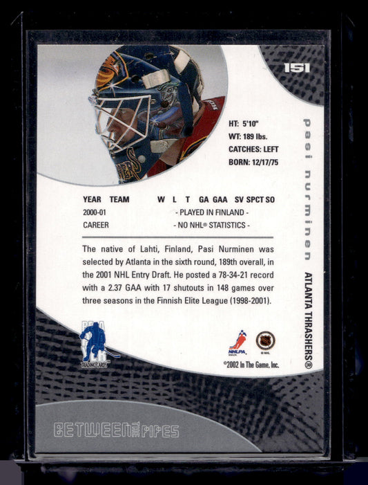 2001-02 In the Game Be A Player Between the Pipes - Pasi Nurminen #151 RY