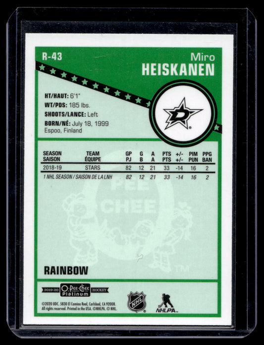 2019-20 Upper Deck OPC Platinum - Retro Rainbow - Miro Heiskanen #R-43