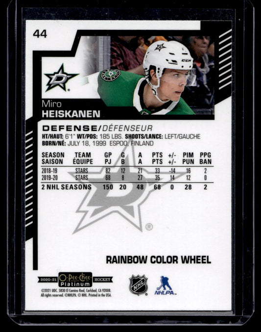 2020-21 Upper Deck OPC Platinum - Rainbow Color Wheel - Miro Heiskanen #44