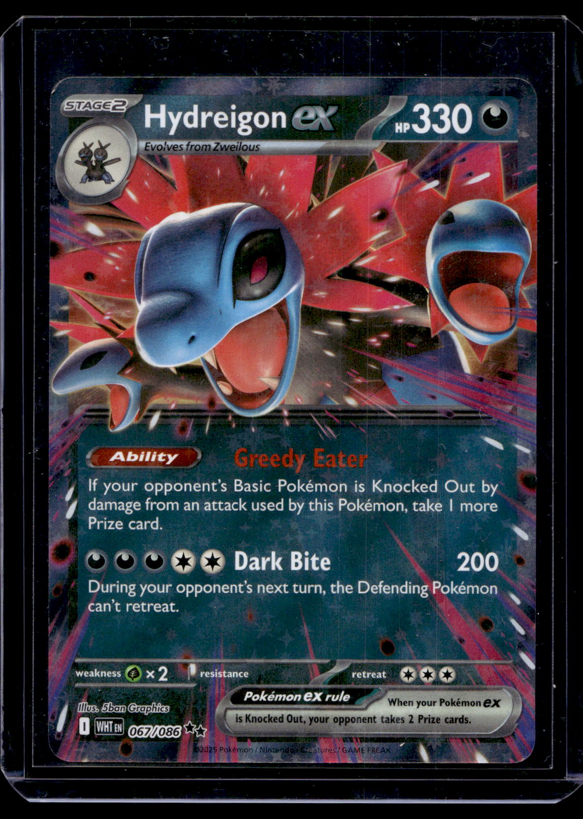 2025 Pokemon Scarlet & Violet - White Flare - Hydreigon ex #067
