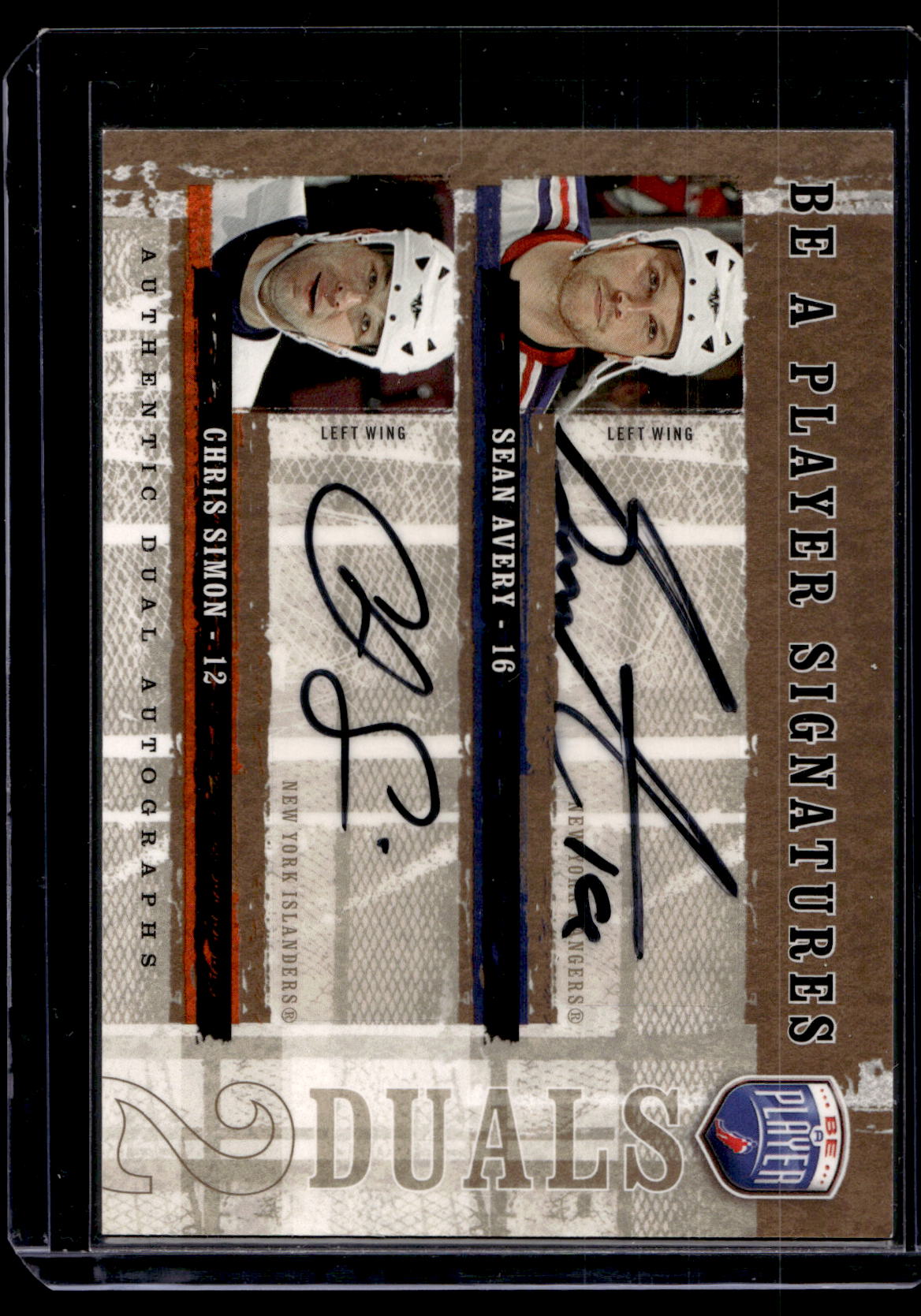 2006-07 Upper Deck Be a Player - Signatures Duals - Sean Avery / Chris Simon #D-AS