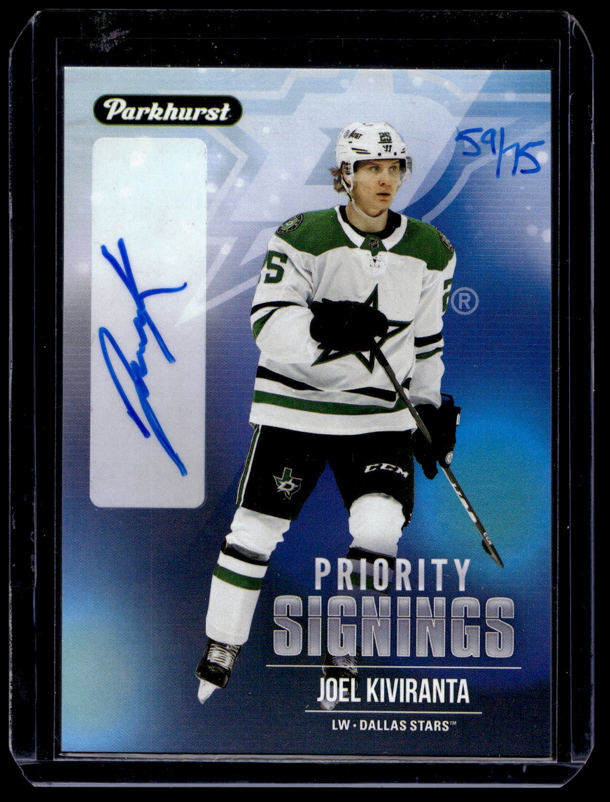 2021-22 Upper Deck Fall Promotion - Parkhurst Priority Signings - Joel Kiviranta #PSKI /75