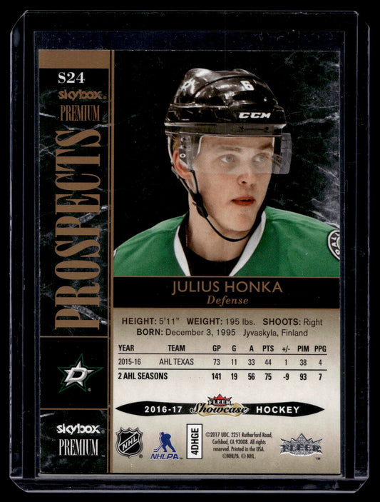 2016-17 Upper Deck Fleer Showcase - SkyBox Premium Prospects - Julius Honka #S24 /499 RY