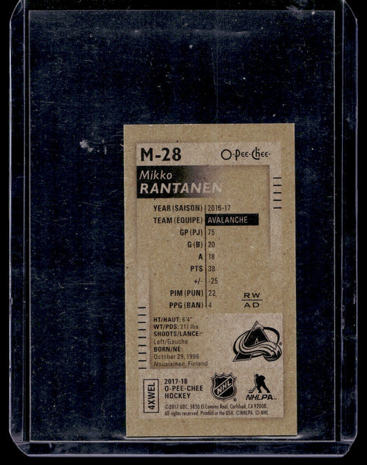 2017-18 O-Pee-Chee - Mini - Mikko Rantanen #M-28