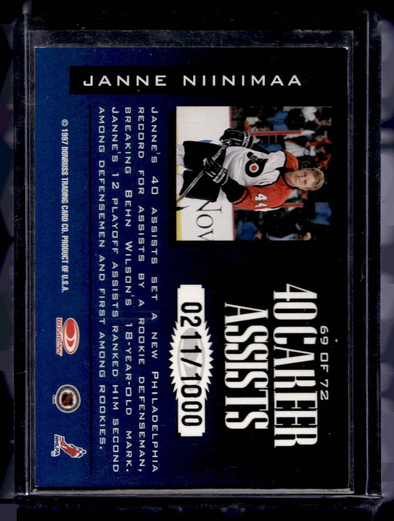1997-98 Donruss Limited - Fabric of the Game - Janne Niinimaa #69 /1000