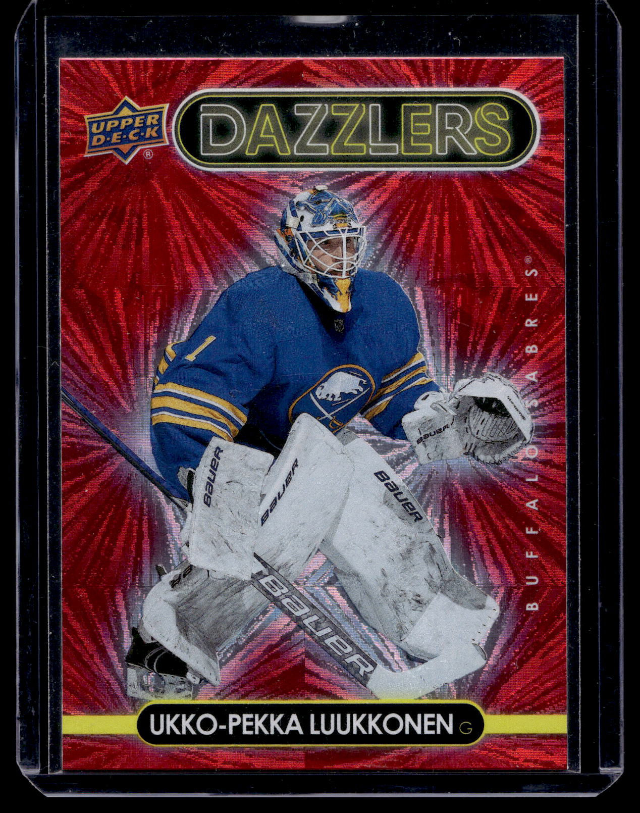 2021-22 Upper Deck Series 1 - Dazzlers - Red - Ukko-Pekka Luukkonen #DZ-6 RY