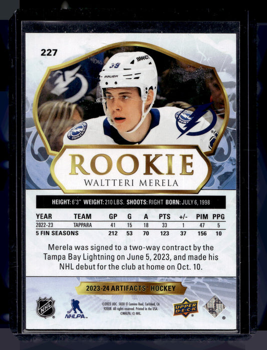 2023-24 Upper Deck Artifacts - Rookie Redemptions - Waltteri Merela #227 /999 RY