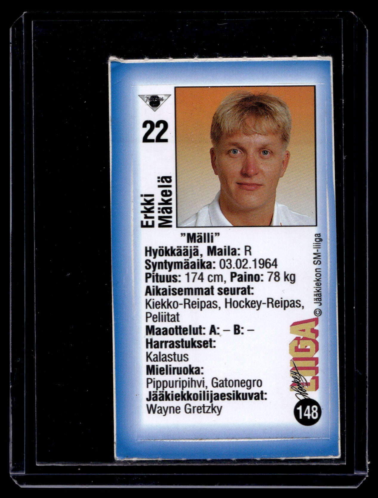 1992-93 JyväsHyvä HockeyLiiga - Erkki Mäkelä #148