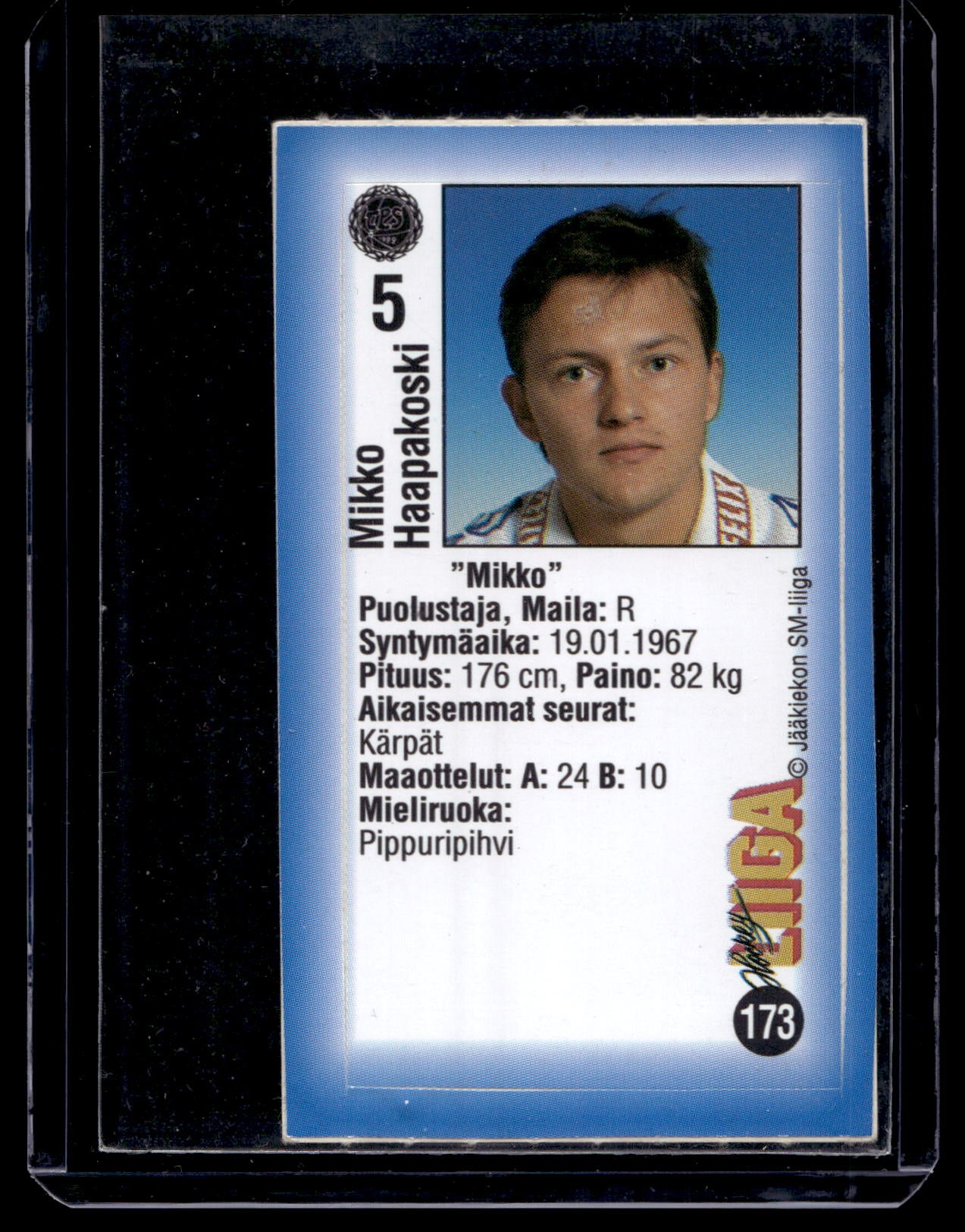 1992-93 JyväsHyvä HockeyLiiga - Mikko Haapakoski #173