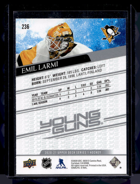2020-21 Upper Deck Young Guns - Emil Larmi #236 RC