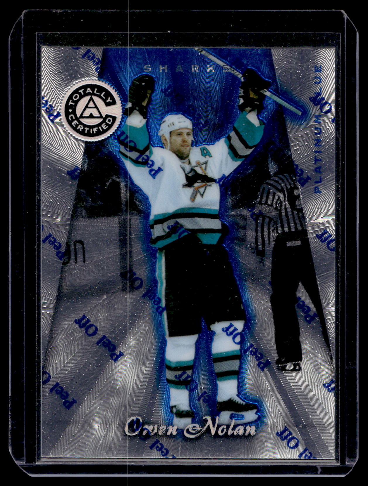 1997-98 Pinnacle Totally Certified - Executive Master Set - Platinum Blue - Owen Nolan #59 XXXX/3099