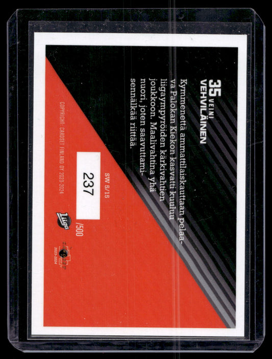 2023-24 Cardset - Stone Walls Blue - Veini Vehviläinen #SW5 /500