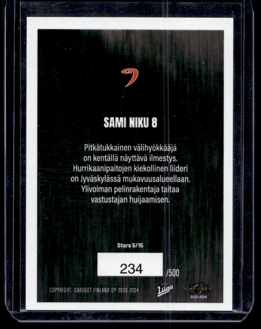 2023-24 Cardset - Stars Blue - Sami Niku #Stars5 /500