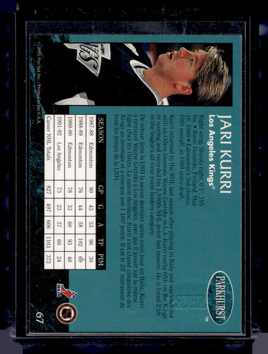 1992-93 Parkhurst - Emerald Ice - Jari Kurri #67