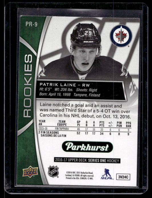 2016-17 Upper Deck - Parkhurst Rookies Previews - Patrik Laine #PR-9 RY