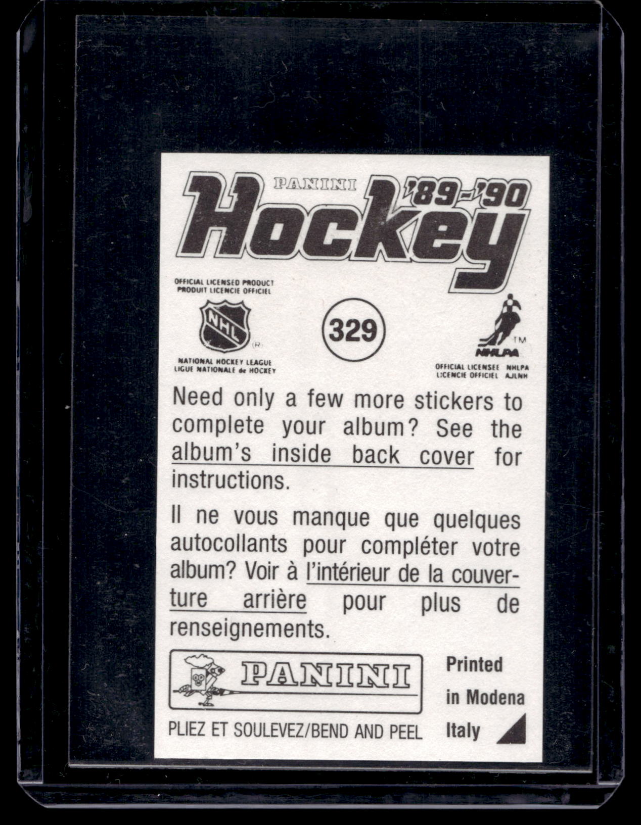 1989-90 Panini Album Stickers - Iiro Jarvi #329 RY