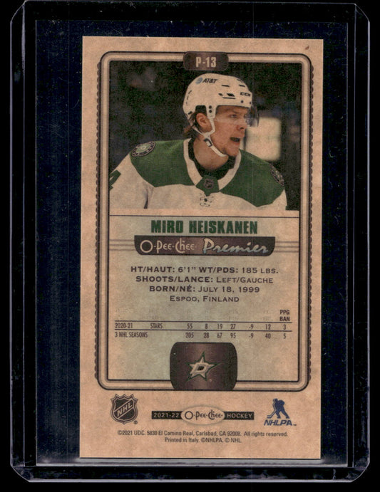 2021-22 O-Pee-Chee - Premier Tallboys - Miro Heiskanen #P-13