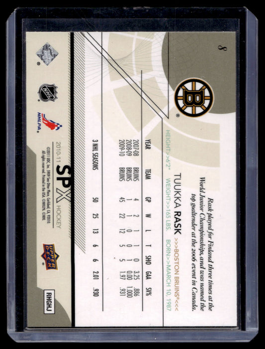 2010-11 Upper Deck SPx - Tuukka Rask #8