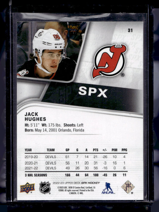 2022-23 Upper Deck SPx - Jack Hughes #31 /299