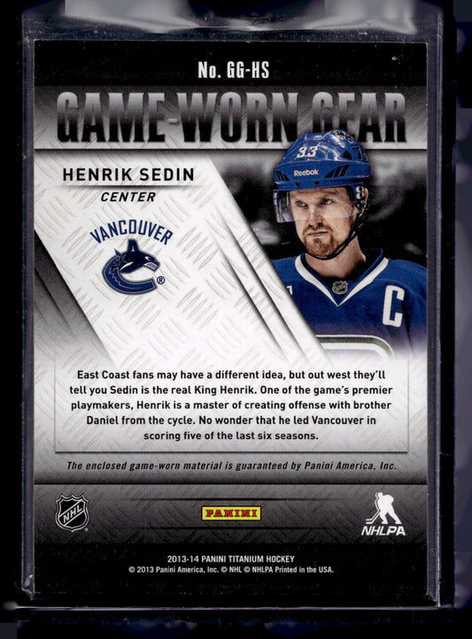 2013-14 Panini Titanium - Game-Worn Gear - Henrik Sedin #GG-HS