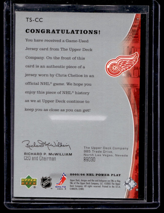 2005-06 Upper Deck Power Play - The Specialists Jerseys - Chris Chelios #TS-CC