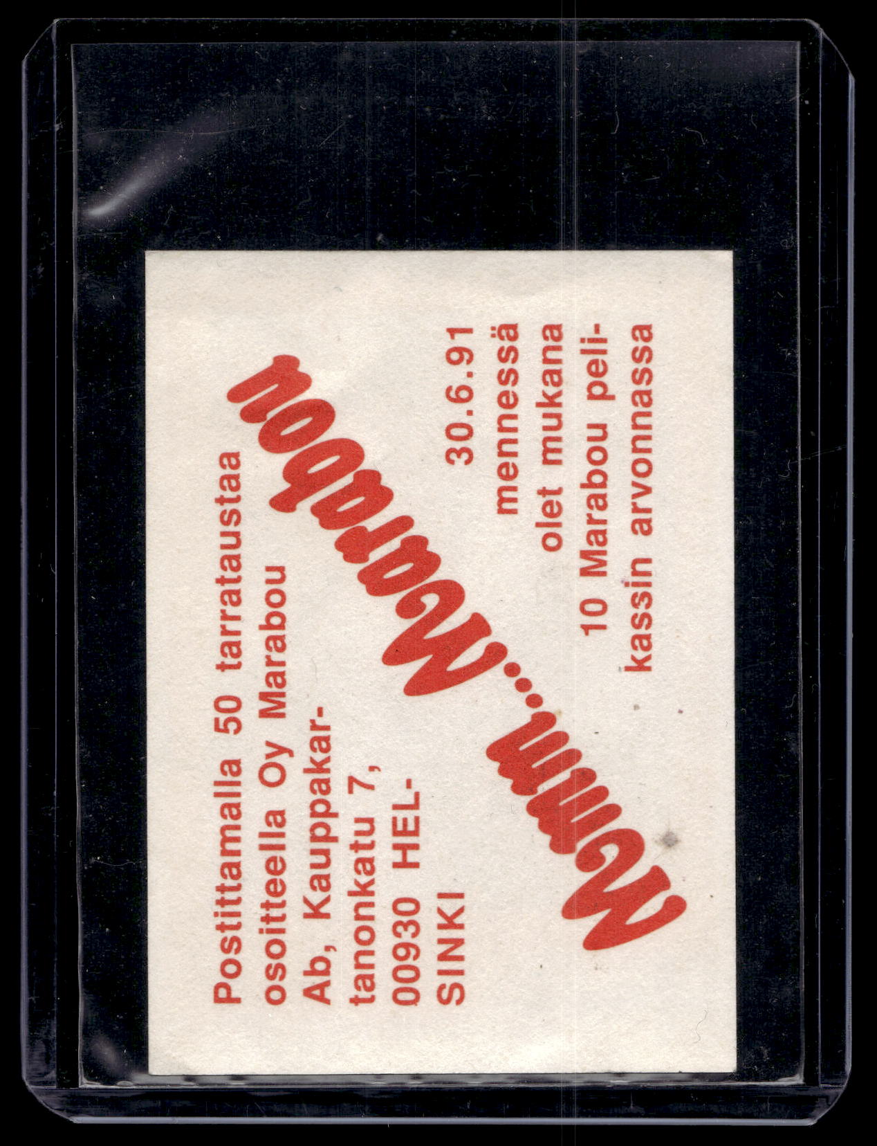 1991 Semic Marabou - Timo Jutila #5