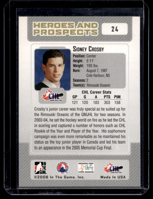 2006-07 In the Game Heroes and Prospects - Sidney Crosby #24